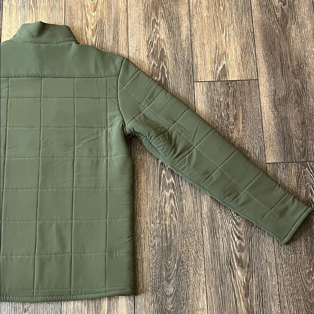 Under Armour Coldgear Loose Green Quarter-Zip Sherpa Lined Pullover Mens Small